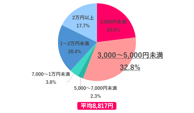 月にいくらくらい使ってる？