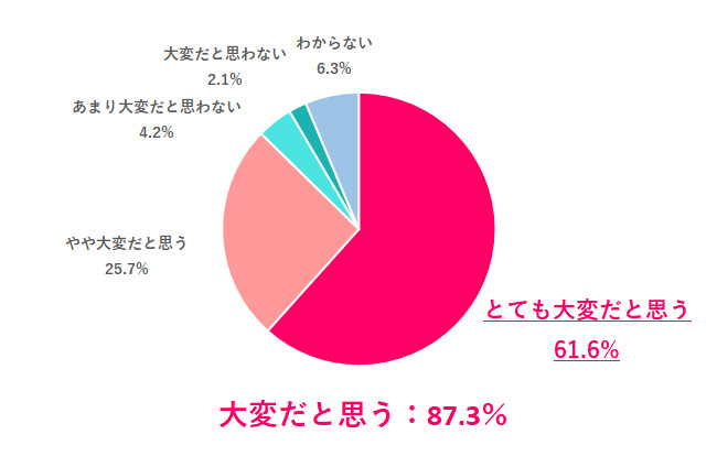 自分の母親は「大変だ」と思う？