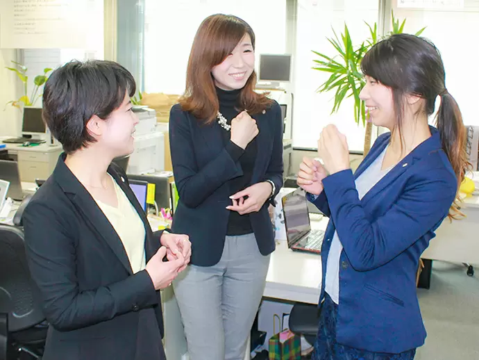 女性の社員も多く、会社全体で女性が働きやすい環境を作っています。