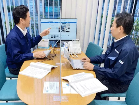 わからないところは先輩がサポート。着実にキャリアアップできる環境です。