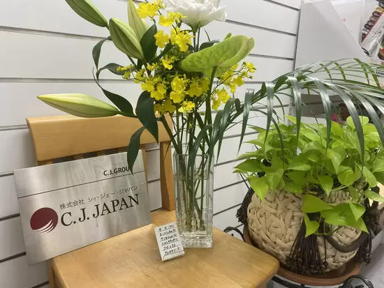 お客様を生花でお迎え♪