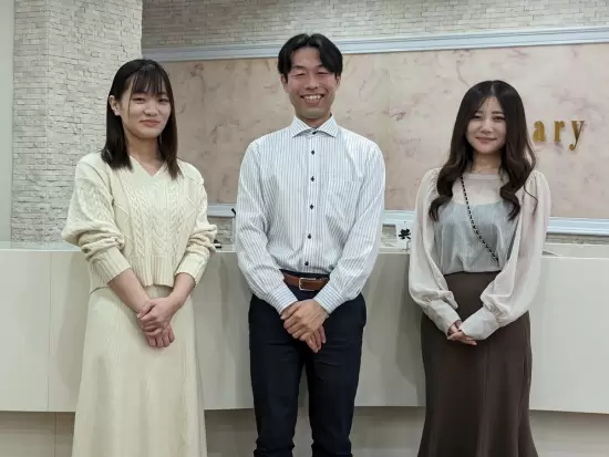 入社後は先輩スタッフがしっかりとサポートするので安心してください。