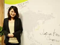 エントランスに描かれているのは、Cyber Agent VenturesのStartUp Basecampを卒業した企業の名前。