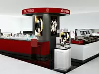 洗練された資生堂の販売コーナー(百貨店)。お客様との会話を楽しみながらベストな商品をお勧めして下さい。