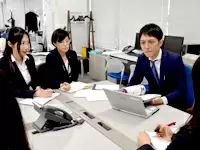 賃貸管理の定例会議。社員さんが仕事をしやすいように、サポートしていってください