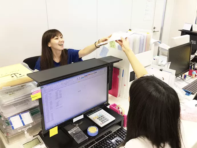 世話好きの先輩が近くにいるので安心♪フォロー体制は万全なので何でも聞いて下さいね。