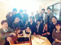2013年の忘年会で。社員旅行などのイベントもあります！