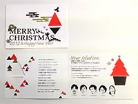 クライアントに送ったクリスマスカード。細かい所にまでオリジナリティを意識します。