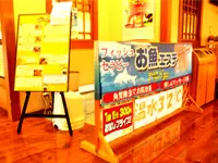 店長が企画したフィッシュセラピーコーナー。何気なくテレビで目にしている流行が身近に感じるかも！