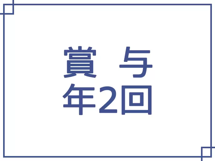 インセンティブの他にも、賞与は年2回しっかり支給するので安心です。