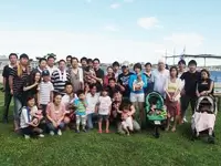 BBQは社員の家族も参加して、毎回大盛り上がりです！