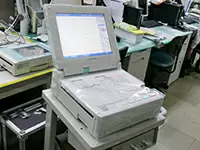 動物用の心電計。獣医療分野で圧倒的なシェアを誇っています。