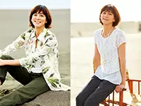 専属モデルには三浦りさ子さん。いつまでも輝く女性のブランドとして愛用されています。