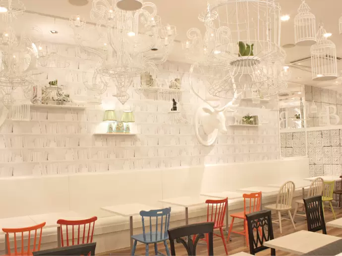 お洒落なインテリアに囲まれた店舗の風景。こうしたカフェの運営を支えてください！