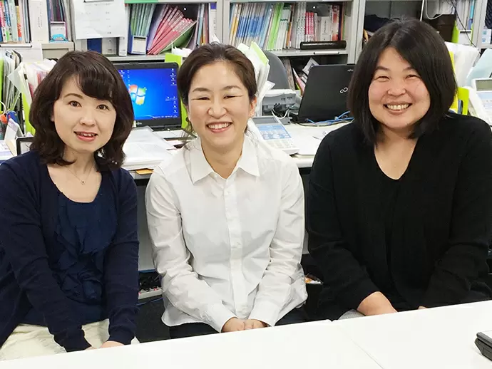 女性の先輩もいますので、何でも相談できますよ。