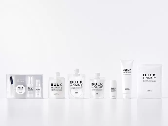 ロフトや東急ハンズをはじめ、全国200店舗以上に展開するメンズコスメブランド「BULK HOMME」