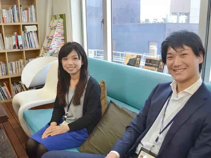 オフィスにあるスペース。休憩のときはここで楽しくお話しします♪