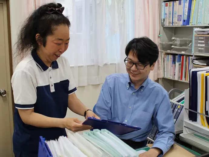 職員どうしの仲が良いのも自慢。のんびりとした、居心地の良い職場です。