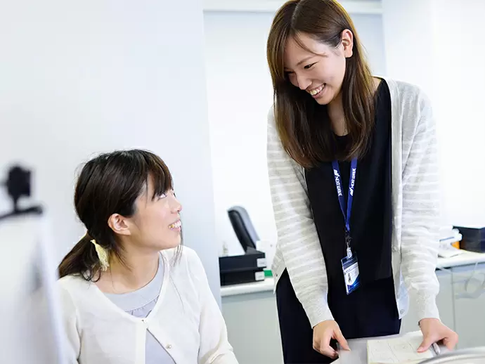 女性社員も多く、残業も少ないので長く続けられます。