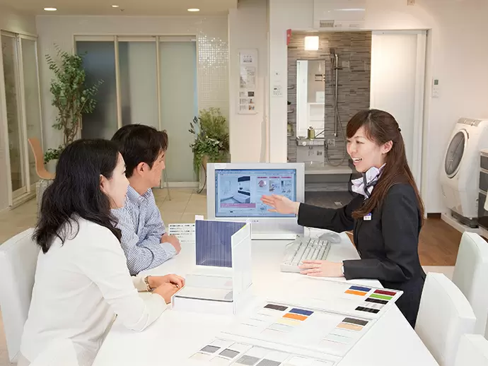 ショールームに来るお客様はワクワクしています