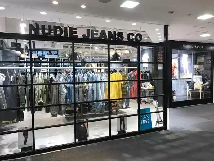 ​『Nudie Jeans』のショップ外観。日本各地に店舗拡大中！