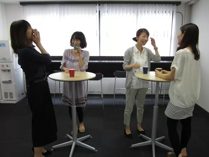 ちょっとしたフリースペースも充実！仕事以外の話にも花が咲きます。