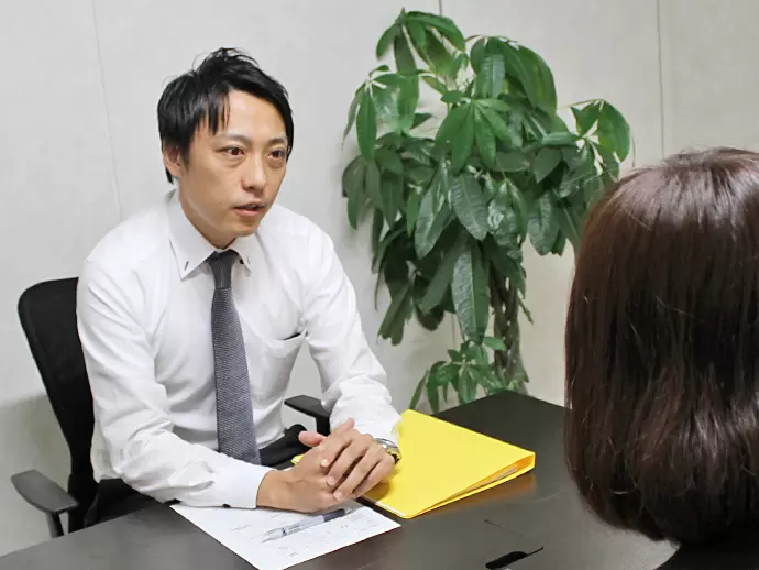 求職者の不安や疑問などはていねいな対応でしっかり解消するようにしています。