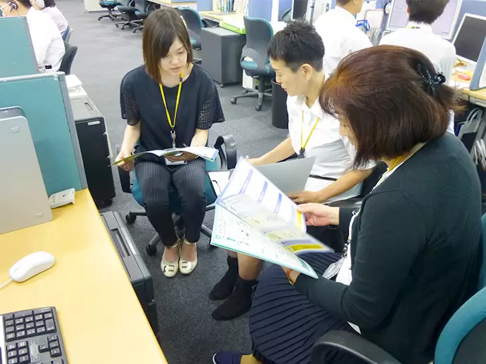 わからないことがあれば、すぐに聞ける環境です。経験豊富なスタッフが、丁寧に教えます！