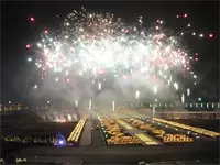 会社の屋上から見ることができる花火大会です。特等席ですよ～