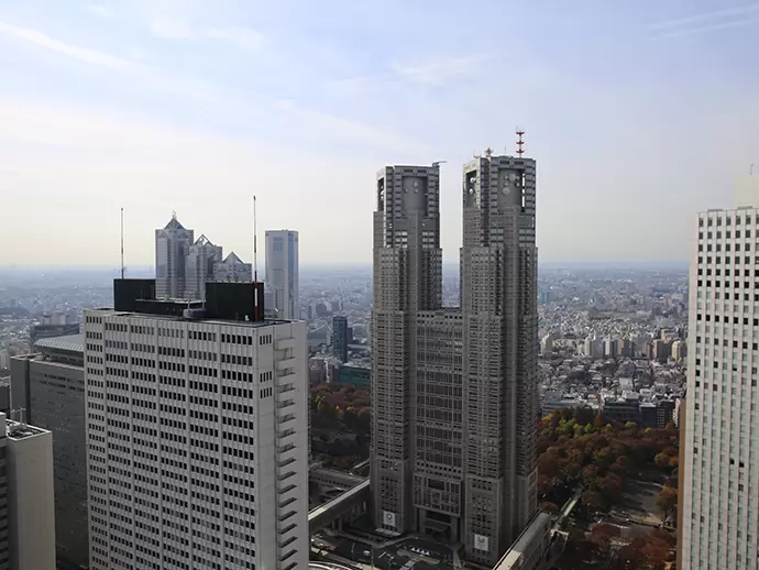 東京本社・会議室の窓からの風景。開放的なオフィスです！