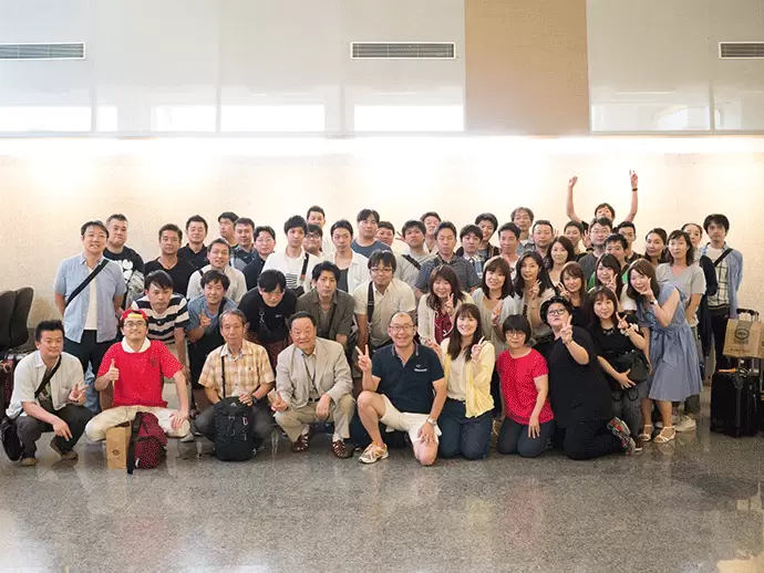 台湾へ社員旅行に行ったときの様子。多くの社員が参加し、リフレッシュしました！