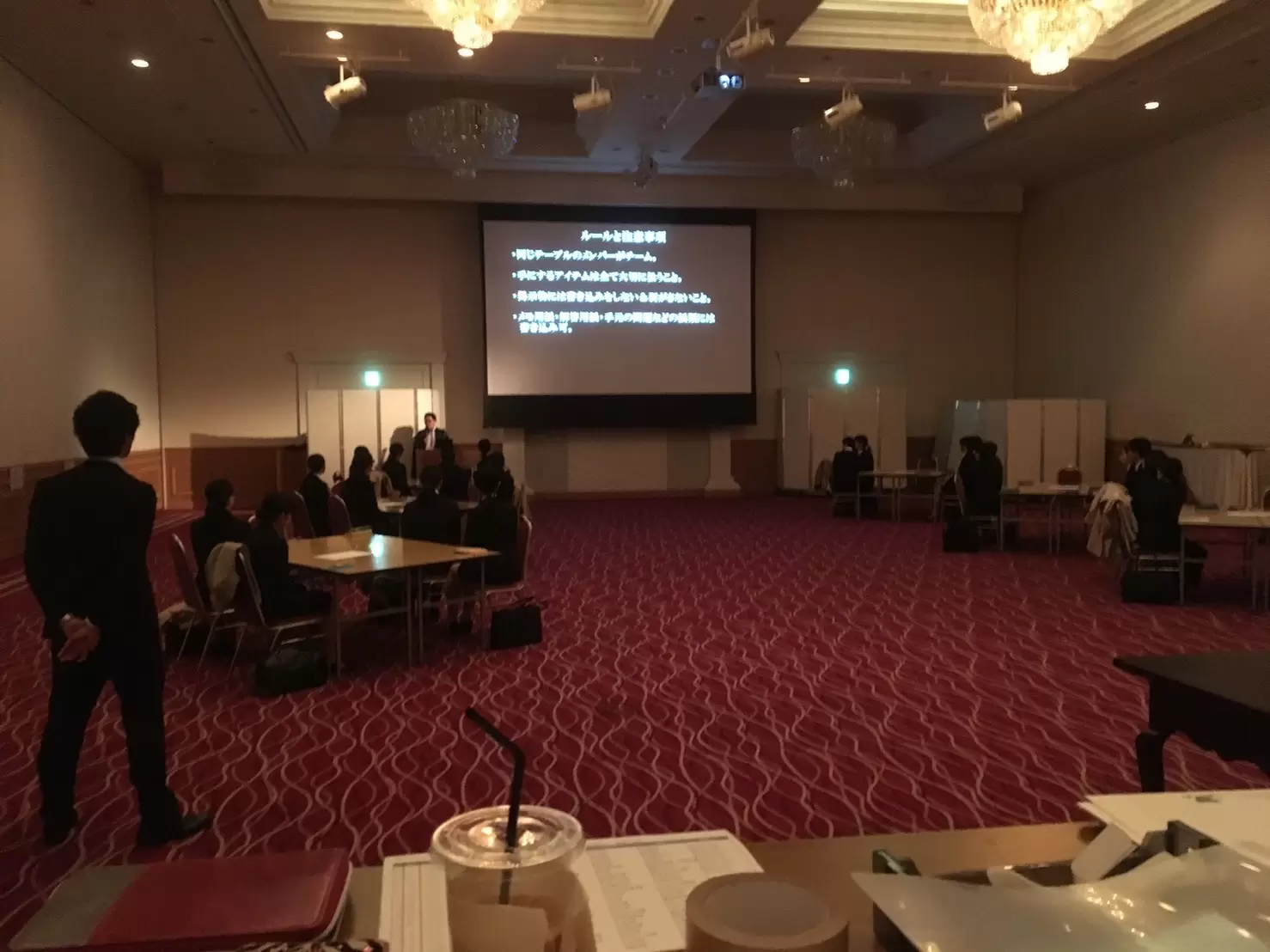説明会時の風景です。これももちろん採用活動の一環です！