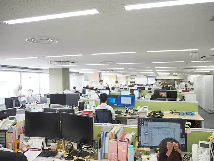 大規模プロジェクトを支える、やり甲斐のある仕事です（写真は本社の様子）。