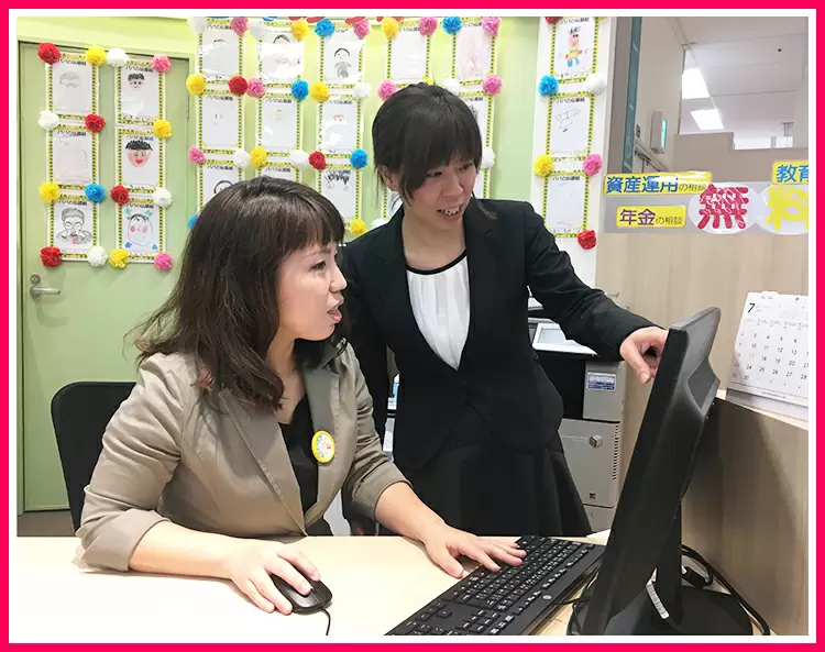 わからない所はすぐ解決♪先輩社員が駆け寄ります！