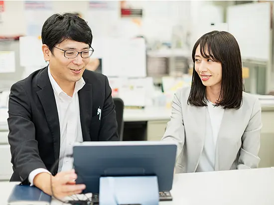 入社後の研修も充実！専門知識は入社後に身に付くので安心です。