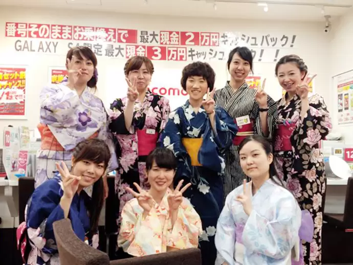 七夕には浴衣を着て勤務など、社内のイベントも多数♪