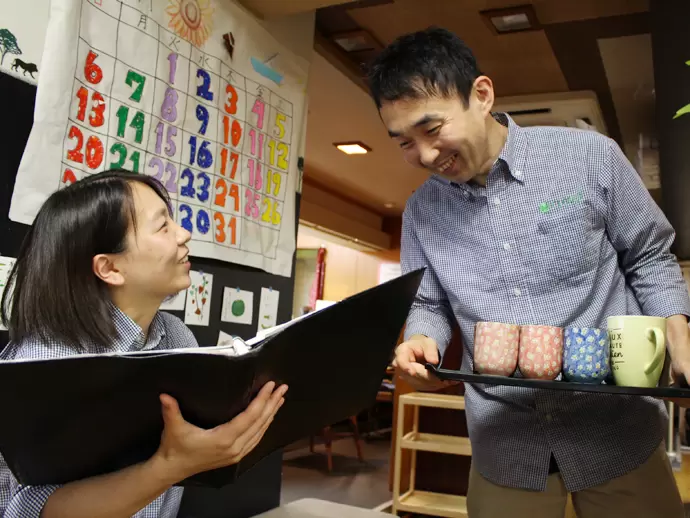 スタッフ同士のチームワークも自慢◎常にアイデアを出し合い、ケアに取り組んでいます。