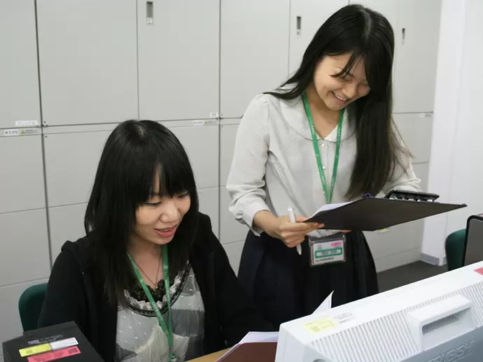 先輩がいつも側でフォローしてくれるので、安心して仕事に取り組めます。