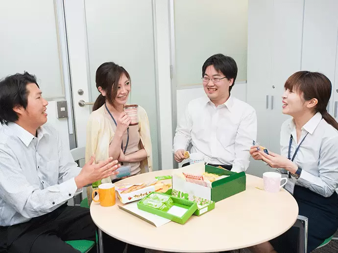 休憩時間はほっと一息。ONとOFFのメリハリを大切にしています。