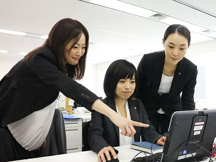 わからないことは、すぐに質問できる雰囲気です。ひとりで悩むことはありません