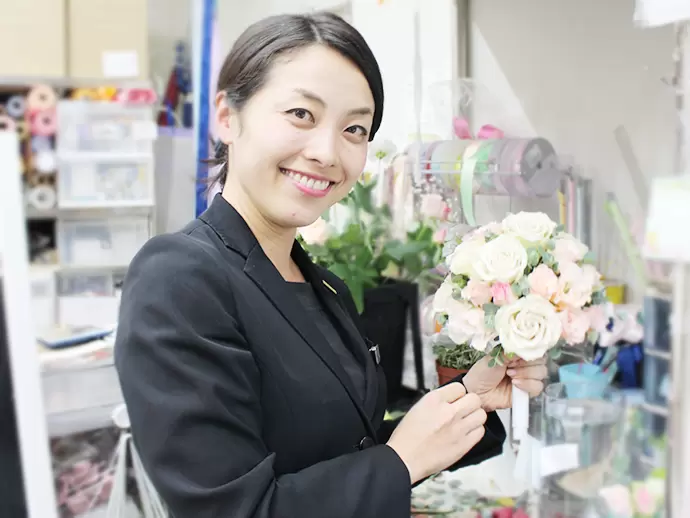 「お花が好き」という方なら未経験からスタートできます。
