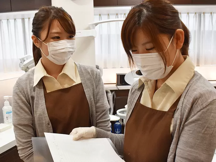 先輩スタッフが近くでサポートしてくれるので安心してお仕事ができます。