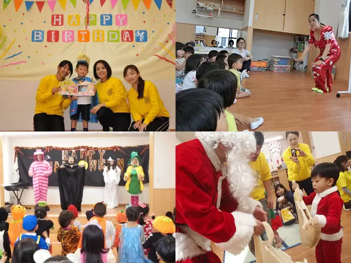 園内では様々なイベントを行い、感受性豊かな時期の子供たちが多くの経験をしていけるようにしています。