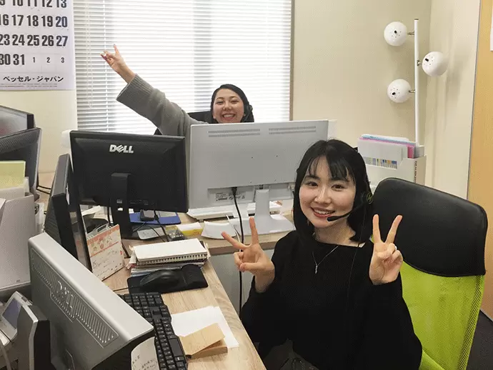 フラットな関係性・全員女性なので、和気あいあいとした雰囲気です！