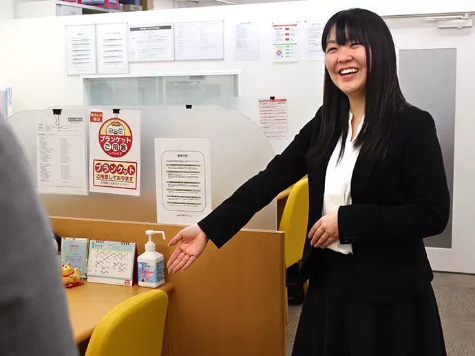 ガツガツしないおだやかな風土が魅力の当社。あなたらしく「お客さま想い」を実現してください！