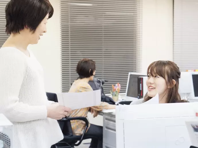 わからないことがあれば、どんどん尋ねられる環境。あなたも遠慮なく聞いてください。