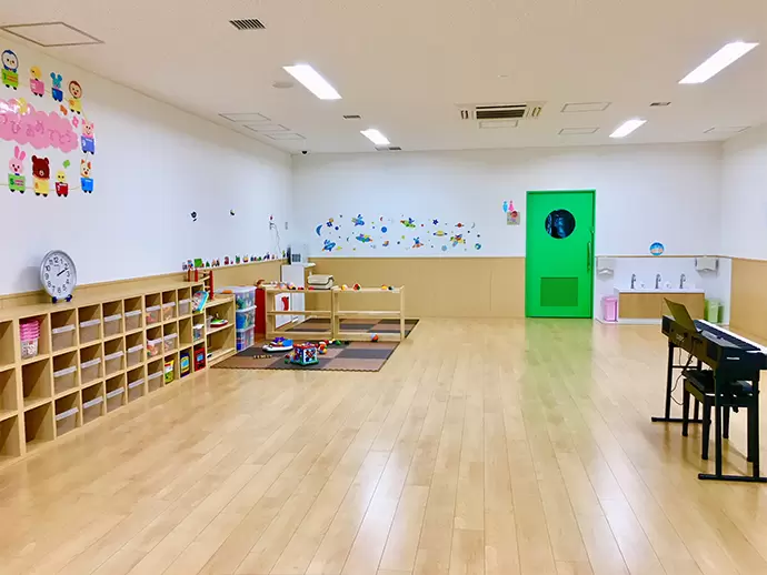 広くてキレイな園内。子どもたちがのびのびと過ごせます