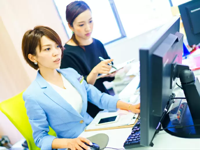 ▲20～30代の女性が活躍中！メンバー同士の程よい距離感と居心地の良さが魅力。性格的に温和な人が多いです