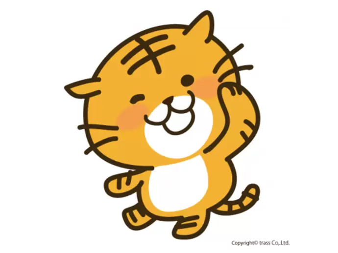 トラスのオリジナルキャラクター「とらっしー」。一緒に当社を盛り上げていきます！