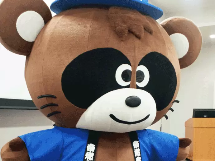自社キャラクターの『ていねんくん』。お客様からも社員からも親しみを持っていただいています。